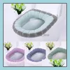 Toilet Seat Covers Warm Soft Washable Er Mat Set For Home Decor Closestool Case Lid Accessories Drop Delivery Garden Bath Bathroom Dhslr