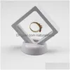 Jewelry Boxes Black White Suspended Floating Display Case Jewellery Ring Coins Gems Artefacts Stand Holder Box Za3361 Drop Delivery Dhlyr