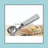 Other Kitchen Dining Bar Household Kitchen Gadgets Solid Color Thickened Stainless Steel Ice Cream Ball Digger Fruit Drop Deliver Dhqrk