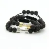 Bracelets De Charme Sport En Gros 8Mm Lava Rock Pierre Perles Avec Haltère Fitness Haltère Rame Pour Hommes Drop Delivery Bijoux Dh6Fk