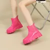 Buty deszczowe Platforma Kobiet Garden Galoshes Wodoodporne gumowe buty Buty Nisłowe wędkarstwo Buty wodne 230114