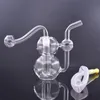 Wholesale Glass Oil Burner Pipe Bong Smoking Pipe Hookahs Hand Smoking Tobacco Spoon Pipes Thick Pyrex Water Pipe Bongs with 10mm Male Oil Bowl and Hose