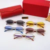 Dit A Mens Designer Sunglasses Mulher Óculos de sol de madeira Templos de mola de madeira diamante aro completo redondo óculos lazer