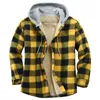 Men's Jackets Double Breasted Coat Men Male Winter Plaid H Slit Pocket Jacket Turn Down Collar Long Sleeve Zipper Zip Up