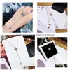 Pendant Necklaces Fashion Korean Necklace Luxury Shiny Zircon Star For Women Clavicle Choker Jewelry Gift Drop Delivery Pendants Dhiv3