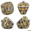 Tre anelli di pietra 2022 Anello di campionato in lega di calcio fantasy Fan regalo all'ingrosso Drop Us Size 11 2021 The Design Delivery Jewelry Dhrhz