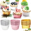 Baking Moulds Mods 10 Greaseproof Paper Cup Liners Tray Wedding Banquet Box Golden Muffin Wrappers Inventory Wholesale Drop Delivery Dhorx