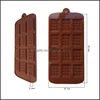 Stampi da forno Stampo per cioccolato fai da te Sile Patatine antiaderenti Waffle Budino Stampi per fondente Modifiche per caramelle Accessori per la cucina Drop Delivery Home G Dh4Yo