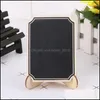 Nyhetsartiklar 10st/mycket tr￤ mini Blackboardbord Restaurangskylt Memo Mes Stand Chalk Board Wedding Party Decoration Supplies Dr DHBFP