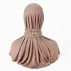 Ethnic Clothing Ready To Wear Hijab Scarf Shawl Tie Casual Solid Color Muslim Fashion Abaya Turban For Women Ramadan TurbanEthnic