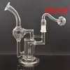 Nuovo design Recycler Glass Bong Double Barrel Percolator Olio in vetro con tubo per bruciatore a olio in vetro maschio da 14 mm grande in stock più economico