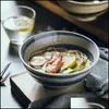 Bowls Japanesestyle Ceramic Noodle Bowl Household Large Size Rice Soup Restaurant Commercial Creative Tablew Drop Delivery Home Gard Dhdxm