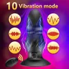 Vuxen massager trådlös fjärrkontroll 10 hastigheter vibration prostata massager anal vibrator sex leksaker för kvinnor vibrerande rumpa pluggpärlor