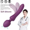 Sexspielzeug-Massagegerät AVSHO Leistungsstarker Dual-Vibratorstab Magic G-Punkt-Massage-Analplug für Vaginal-Klitoris Stimulieren Sie den weichen weiblichen Masturbator