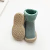 First Walkers Winter Products Children's Sock Soild Shoes Lamb Wool Snow Socks Shoes Baby Embroidery Socks Toddler First Walkers 230114