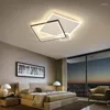Lampadari IRALAN Lampada da soffitto moderna a led per camera da letto Telecomando Dimmerabile 3 luci quadrate in alluminio per la decorazione della casa
