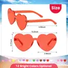 Sunglasses High Quality Heart Shape Rimless Transparent Candy Color Frameless Glasses Love Eyewear Party Favor UV400