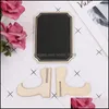 Novelty Items 10Pcs/Lot Wooden Mini Blackboard Table Restaurant Sign Memo Mes Stand Chalk Board Wedding Party Decoration Supplies Dr Dhbfp