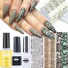 Nagelkitssatser 1 Set Snake Skin Foil Gel Transfer Lim Leopard Print Animal Slider Adhesive Polish Manicure Kit SA1629-1