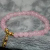 Strand Factory Price Unique High Quality Natural Pink Jades Stone Chalcedony Female Bracelet 6mm Round Beads Jewelry 7.5inch B1938