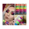 Eye Shadow Eyeshadow Powder Makeup 6Colors Neon Set Beauty Eyes Cosmetics 6st Kit 5 Drop Delivery Health DHLQJ