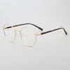 Sunglasses Frames Retro Round Women Eyeglass Frame Men Optical Glasses Vintage Metal Eyewear Acetate Gold Prescription Tortoise