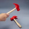 Barns simulering Hammer trähandtag med solid leksakslagreparationsverktyg mini pp plast super stark