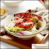 Schüsseln Kreativer japanischer Stil Hutschüssel Große Nudel Frühstück Haushalt Persönlichkeit Geschirr Rindfleisch Ramen C Drop Lieferung Hausgarten K Dhnho