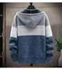 Jackets Men Jackets Cardigan Jacket Autumn Winter Fleece Sweater Casat Men Men Casual Capuz 2023 Patchwork quente Mens.