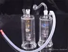 LED Glass Dab Rig Mini oil burner bong Portable Oil Hookahs Inline Perc Recycler Glass Bongs 10mm beaker bong with oil burner pipe