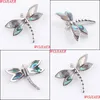 Pendant Necklaces Natural Zealand Dragonfly Pendants Paua Abalone Shell Pearl Beads Friend Body Jewellery Gifts N3486 Drop Delivery J Dhiqi