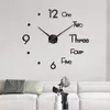 Relógios de parede 3d Garge Clock espelho adesivos criativos DIY Removável adesivo de decalques de decoração de casa decoração de quarto agulhas de quartzo