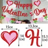 Party Decoration Shiny Red Pink Felt Paper Banner 2023 Valentine's Day Decorative Hugs& Kisses Flower Flag Lover Wedding Confession