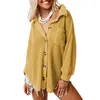 Blouses pour femmes chemises Streetwear printemps automne cardigan rétro baggy tople haut à manches longues bouton polo collier hawaïen lâche femme