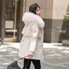 Trench feminina casacos femininos parkas lã encapuzados com pêlo de pêlo de manga comprida jaqueta de inverno curto e quente e quente roupas para feminino 2023