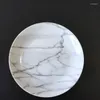Plattor norra Europa enkla marmor keramiska bordsartiklar kreativa västerländska biffplatta el hem dessert dekoration