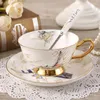 Cups Saucers Coffee Cup & Saucer Sets Vintage Style Ceramic Good-looking Afternoon Tea European Light Luxury Set