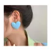 Coldy Color Color acrylique Love Oreilles Moules d'oreilles Simple Design Heart Geometric Allmatch Fashion Fashion Party Brokd Drop Livrot Dhbew