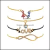 Charm Armband Europe och USA: s mode Joker Sweet Love Hand Armband Kvinnliga smycken Simple Temperament Drop Delivery DHQA7