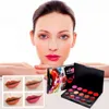 Lip Gloss 15 색상/세트 여성 보습 긴 지속적인 방수 입술 Cosme 액체 팔레트는 긴 LA R4Q1 영양을 공급합니다.
