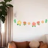 Décorations de fête Décorations en cristal pour lampes suspendues Perles Feuille Fleur Pull Drapeau Guirlande d'anniversaire avec support d'ornement de neige Coeur