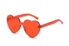 Sunglasses High Quality Heart Shape Rimless Transparent Candy Color Frameless Glasses Love Eyewear Party Favor UV400