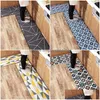 Carpets Kitchen Strip Geometric Floor Mat Carpet Bathroom Absorbent Home Door Bedroom Set Drop Delivery Garden Textiles Dhidj