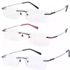 Sunglasses Frames BETSION Memory Titanium Alloy Rimless Spectacles Flexible Eyeglass Frame Optical Hinged Glasses Prescription Lens RX 8125