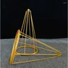 Party Decoration Upcale Wedding Flower Vases Gold/ White Metal Road Lead Stand Tabell Centerpiece Flowers Rack