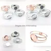 Kunst- en ambachten Bangle Blank Tray Cabochon Basis Setting Kerstzak lege jas armband 25 mm enkele schijf bodemloze veer Temporel Dhliy