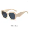 Lunettes de soleil mode marque designer irrégulière pour femmes hommes carré noir moderne dames lunettes de soleil Ins tendances nuances