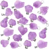 Anhänger Yuncai-Form-Edelstein-Anhänger, sechseckiger Chakra-Kristall, spitzer Naturstein für Halsketten-Schmuckherstellung, Amethyst-Tropfen, Delive Amwbv