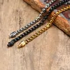 Bracelets à maillons chaîne boîte ronde pour hommes en acier inoxydable Simple superposition empilage Brazalets 6mm Bracelet arrondi