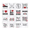 Federa per cuscino Happy Mothers Day Peach Skin 18X18 pollici I Love Mom Ever Printed Home Sofa Decor Drop Delivery Giardino Tessili Biancheria da letto Sup Dhd2E